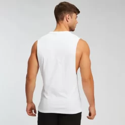 MP Men's Essentials Drop Armhole Tank - Wit -Myprotein 12302926 1424807812994518