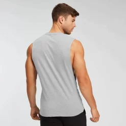 MP Hemd Voor Heren Met Laag Uitgesneden Armsgaten - Grijs Gemêleerd -Myprotein 12433631 2094859050512765