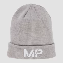 MP New Era Gebreide Beanie Met Rand - Chroom/Wit