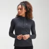 MP Women's Performance Zip Training Top- Black/Charcoal Marl 1 MP Women's Performance Zip Training Top- Black/Charcoal Marl -Myprotein 12644546 1804823078346108