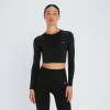 MP Vrouwen Shape Naadloze Long Sleeve Crop Top - Zwart -Myprotein 12698500 1545049068066484