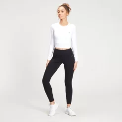 MP Vrouwen Shape Naadloze Long Sleeve Crop Top - Wit -Myprotein 12698508 2134862245655769