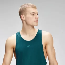 MP Heren Velocity Stringer Vest - Diep Teal -Myprotein 12761625 1934870009707360