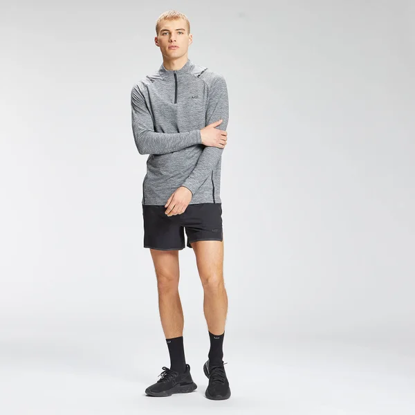 MP Heren Velocity 1/4 Zip Top - Charcoal Marl 4 MP Heren Velocity 1/4 Zip Top - Charcoal Marl - Afbeelding 2