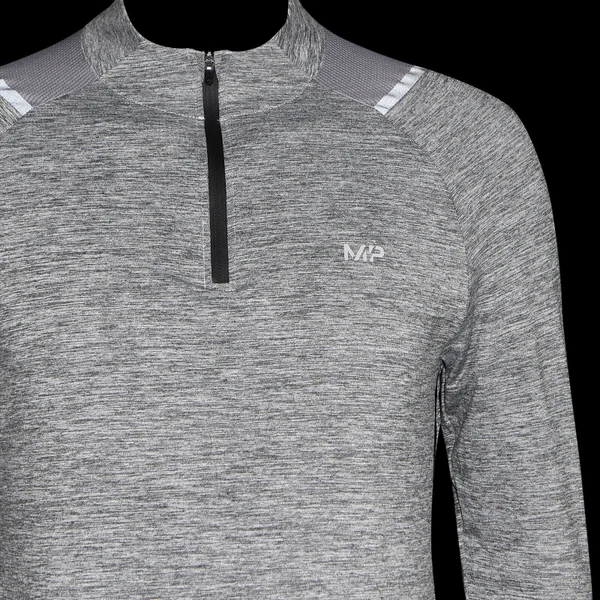 MP Heren Velocity 1/4 Zip Top - Charcoal Marl 11 MP Heren Velocity 1/4 Zip Top - Charcoal Marl - Afbeelding 9