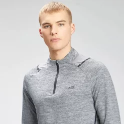 MP Heren Velocity 1/4 Zip Top - Charcoal Marl 15 MP Heren Velocity 1/4 Zip Top - Charcoal Marl -Myprotein 12761679 7844870011516093