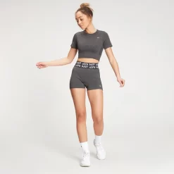 MP Women's Curve Crop T-shirt Met Korte Mouwen - Dark Carbon 9 MP Women's Curve Crop T-shirt Met Korte Mouwen - Dark Carbon -Myprotein 12773207 1064862246492004
