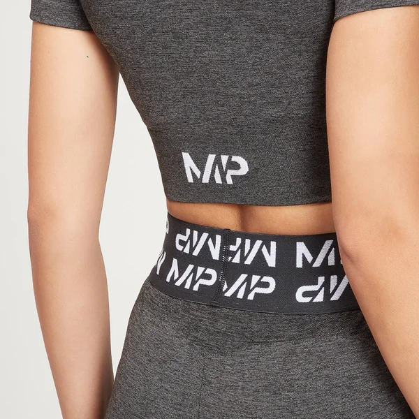 MP Women's Curve Crop T-shirt Met Korte Mouwen - Dark Carbon 8 MP Women's Curve Crop T-shirt Met Korte Mouwen - Dark Carbon - Afbeelding 6