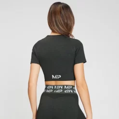 MP Vrouwen Curve Crop T-shirt Met Korte Mouwen - Donker Wijnblad -Myprotein 12773223 1714862195955255