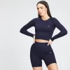 MP Vrouwen Shape Naadloos Topje Met Lange Mouwen - Navy -Myprotein 12773615 4114865544678429
