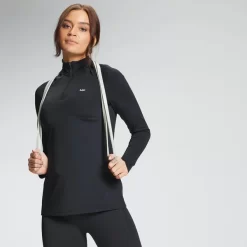MP Women's Training 1/4 Zip Reg Fit - Black -Myprotein 12773759 4894863797531412