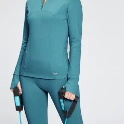 MP Women's Power 1/4 Zip Top - Oceaanblauw -Myprotein 12773879 3954865546757912