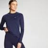 MP Essentials Women's Training Slim Fit Long Sleeve Top - Navy -Myprotein 12774435 1674885509150459
