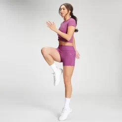 MP Vrouwen Power Korte Mouw Crop Top - Orchid -Myprotein 12774843 1784863002413017