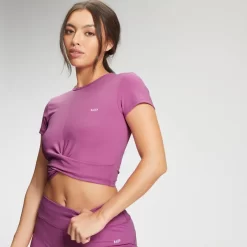 MP Vrouwen Power Korte Mouw Crop Top - Orchid -Myprotein 12774843 1974863002515458