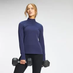 MP Women's Power Ultra Regular Fit 1/4 Zip Top - Galaxy Blue