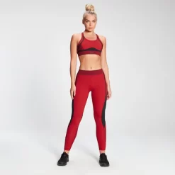 MP Women's Engage Colour Block Leggings - Danger/Wine -Myprotein 12783106 1304892024871054