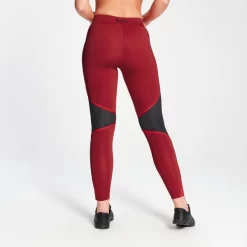 MP Women's Engage Colour Block Leggings - Danger/Wine -Myprotein 12783106 1894892024907939