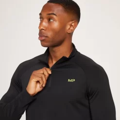 MP Linear Mark Graphic Sportshirt Met Kwartrits Voor Heren - Zwart -Myprotein 12788600 1424932685963299