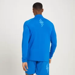 MP Linear Mark Graphic Sportshirt Met Kwartrits Voor Heren - Echt Blauw -Myprotein 12788618 1484932686448822