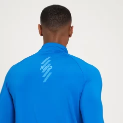 MP Linear Mark Graphic Sportshirt Met Kwartrits Voor Heren - Echt Blauw -Myprotein 12788618 1854932688574928