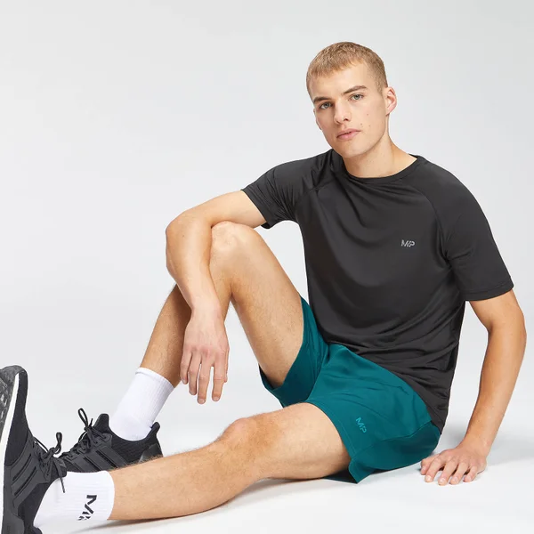 MP Heren Repeat Grafische Trainingsshorts - Diep Teal 6 MP Heren Repeat Grafische Trainingsshorts - Diep Teal - Afbeelding 4