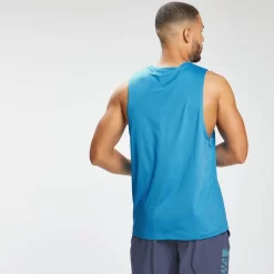 MP Men's Graffiti Graphic Training Tank Top - Bright Blue -Myprotein 12789381 6284882199190876