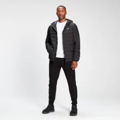 MP Men's Lightweight Hooded Packable Puffer Jacket - Black -Myprotein 12790110 9364891529987475