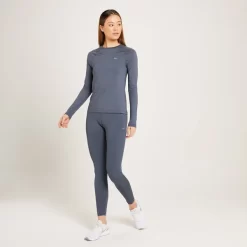 MP Linear Mark Sportshirt Met Lange Mouwen Voor Dames - Grafietzwart -Myprotein 12847261 6594929353423445