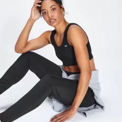 MP Women's Rest Day Wide Strap Sports Bra - Black -Myprotein 12849237 1914900588188594