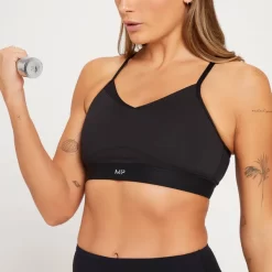MP Women's Power Ultra Strappy Sports Bra - Black -Myprotein 12855673 1864929363686751