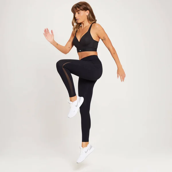 MP Sportbeha Met Hoge Ondersteuning En Voorgevormde Cups - Zwart 5 MP Sportbeha Met Hoge Ondersteuning En Voorgevormde Cups - Zwart - Afbeelding 3