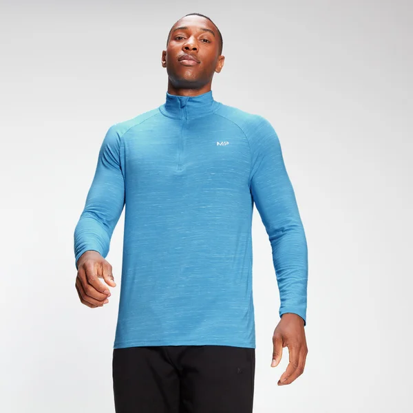 MP Men's Performance 1/4 Zip Top - Bright Blue Marl 3 MP Men's Performance 1/4 Zip Top - Bright Blue Marl