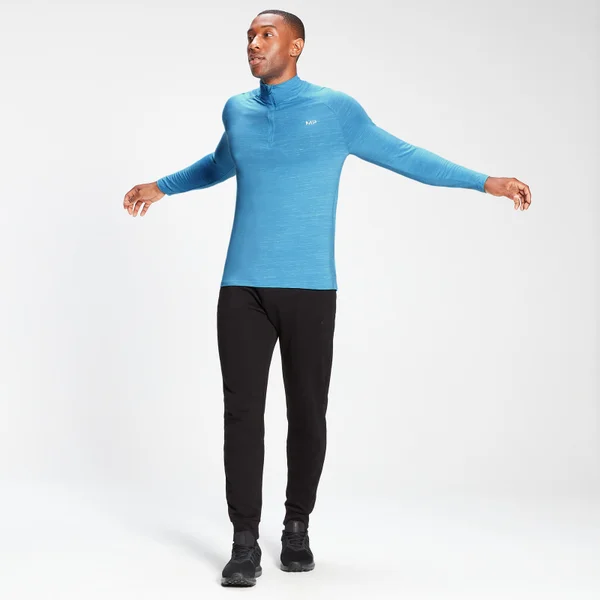 MP Men's Performance 1/4 Zip Top - Bright Blue Marl 4 MP Men's Performance 1/4 Zip Top - Bright Blue Marl - Afbeelding 2