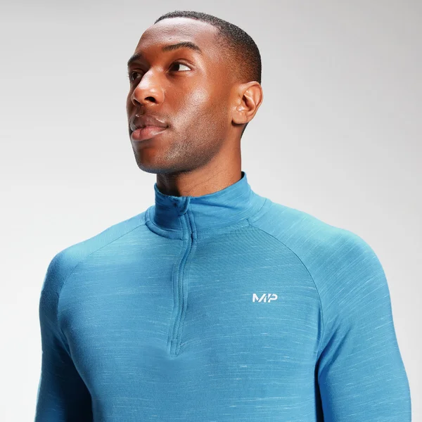 MP Men's Performance 1/4 Zip Top - Bright Blue Marl 6 MP Men's Performance 1/4 Zip Top - Bright Blue Marl - Afbeelding 4