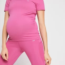 MP Power Maternity Top Met Korte Mouwen Voor Dames - Sangria -Myprotein 13028684 1484918735497087
