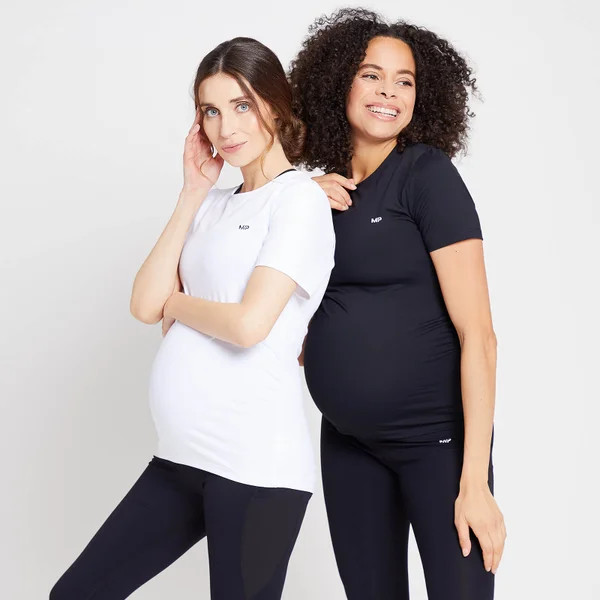 MP Power Maternity Top Met Korte Mouwen Voor Dames Multiverpakking - Zwart/Wit 3 MP Power Maternity Top Met Korte Mouwen Voor Dames Multiverpakking - Zwart/Wit