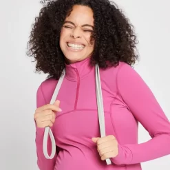 MP Power Maternity Shirt Met Kwartrits Voor Dames - Sangria -Myprotein 13028780 1224918735381305