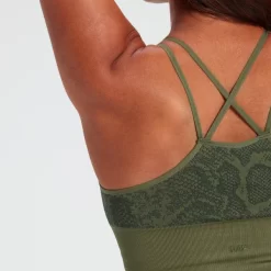 MP Snake Seamless Sports Bra - Green -Myprotein 13036321 6194896702692475