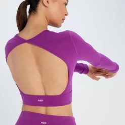 MP Power Shirt Met Lange Mouwen Voor Dames - Paars -Myprotein 13108725 9185049072763791