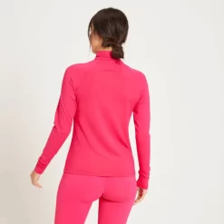 MP Nauwsluitend Shirt Met Kwartrits Voor Dames - Magenta -Myprotein 13109274 2074912775100429