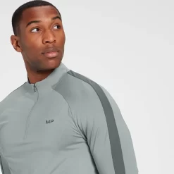 MP Tempo Shirt Met Kwartrits Voor Heren - Storm -Myprotein 13111197 3364909885253565