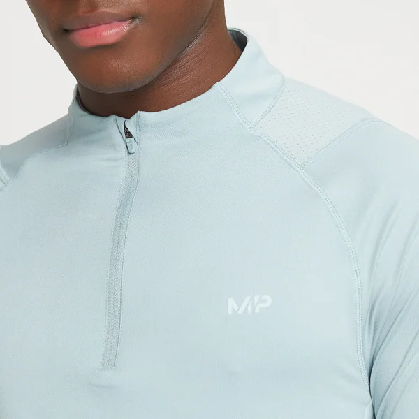 MP Velocity Ultra Shirt Met Kwartrits Voor Heren - IJsblauw 6 MP Velocity Ultra Shirt Met Kwartrits Voor Heren - IJsblauw - Afbeelding 4