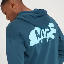 MP Adapt Hoodie Met Verwassen Finish Voor Heren - Stofblauw -Myprotein 13112523 1494933223079321