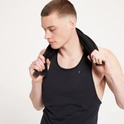 MP Men's Tempo Ultra Seamless Stringer Vest - Black -Myprotein 13112987 1374944365795739