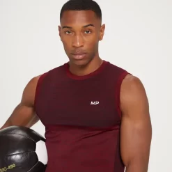 MP Naadloos Hemd Voor Heren - Scharlakenrood Gemêleerd -Myprotein 13114849 1274932687055488