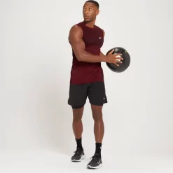 MP Naadloos Hemd Voor Heren - Scharlakenrood Gemêleerd -Myprotein 13114849 7294932686938569