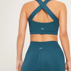 MP Tempo Sportbeha Met Gekruiste Rugbandjes Voor Dames - Stofblauw -Myprotein 13116792 1194912776411687