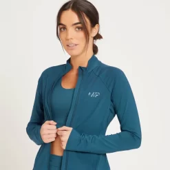 MP Tempo Trainingsjack Voor Dames - Stofblauw -Myprotein 13116824 1384912777823226
