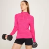 MP Performance Sportshirt Met Kwartrits Voor Dames - Magenta Gemêleerd Met Witte Vlek
